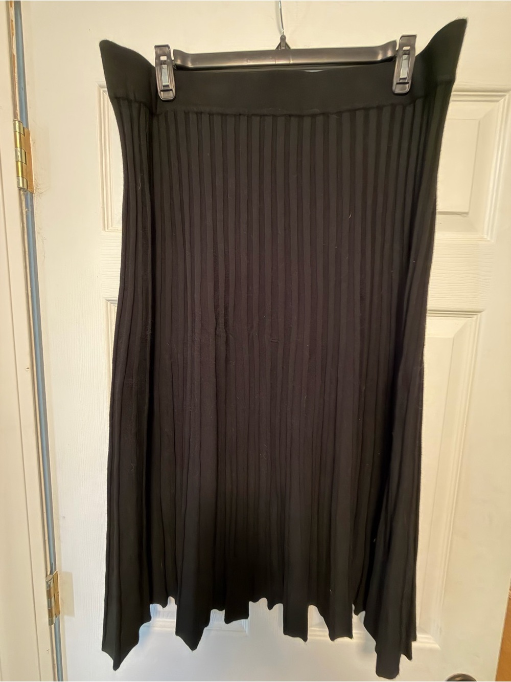 Worthington Black Ribbed Midi Skirt